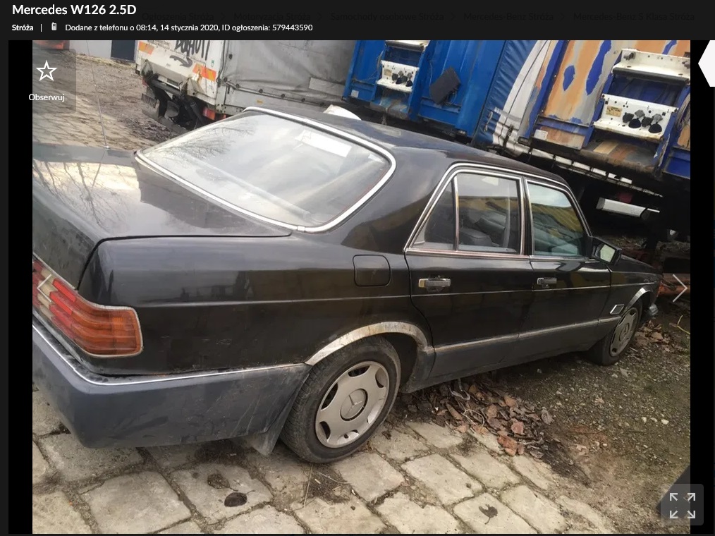 mercedes s klasa w126 