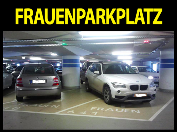 miejsca parkingowe dla kobiet frauenparkplatz 