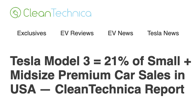 model 3 sprzedaż usa 