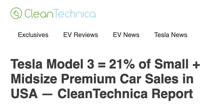 model 3 sprzedaż usa