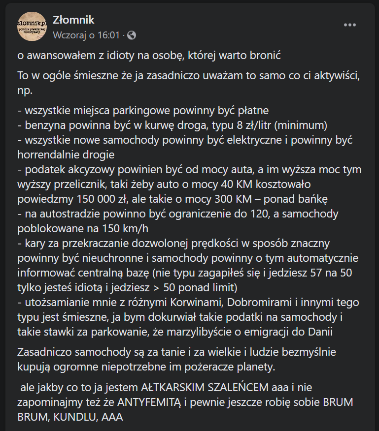złomnik polemika 