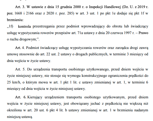 przepisy hulajnogi elektryczne 