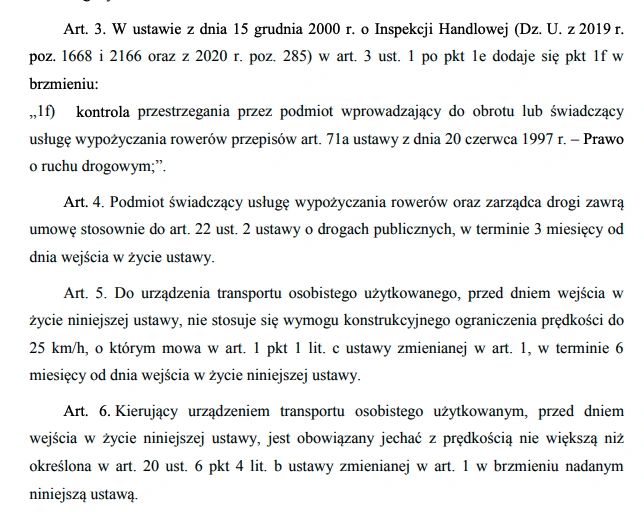 przepisy hulajnogi elektryczne