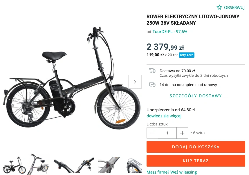 rower elektryczny allegro