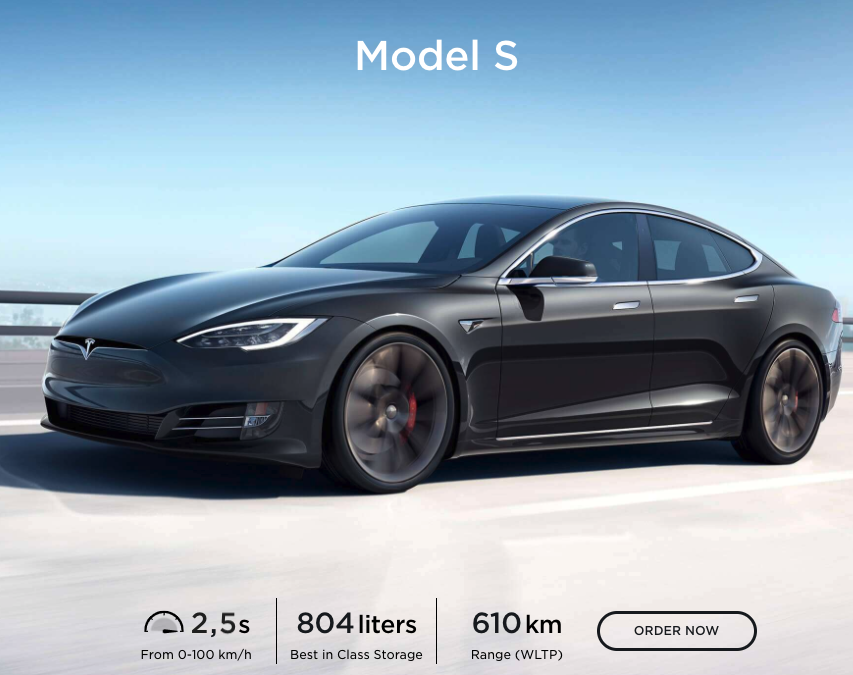 tesla model s zasięg 