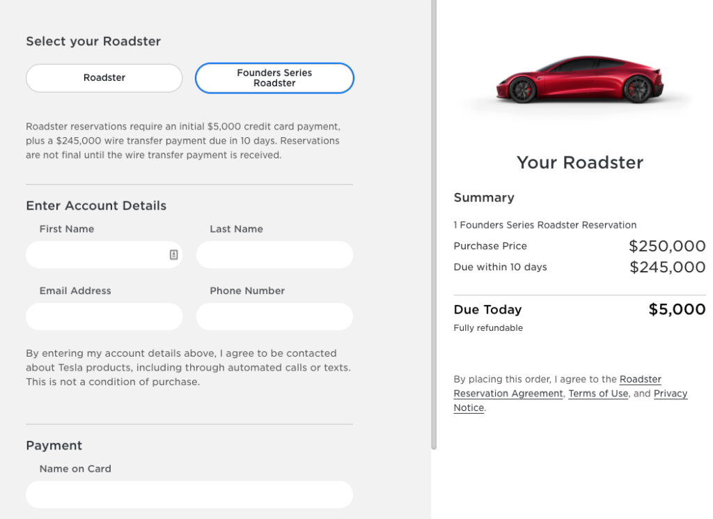 tesla roadster przyspieszenie 
