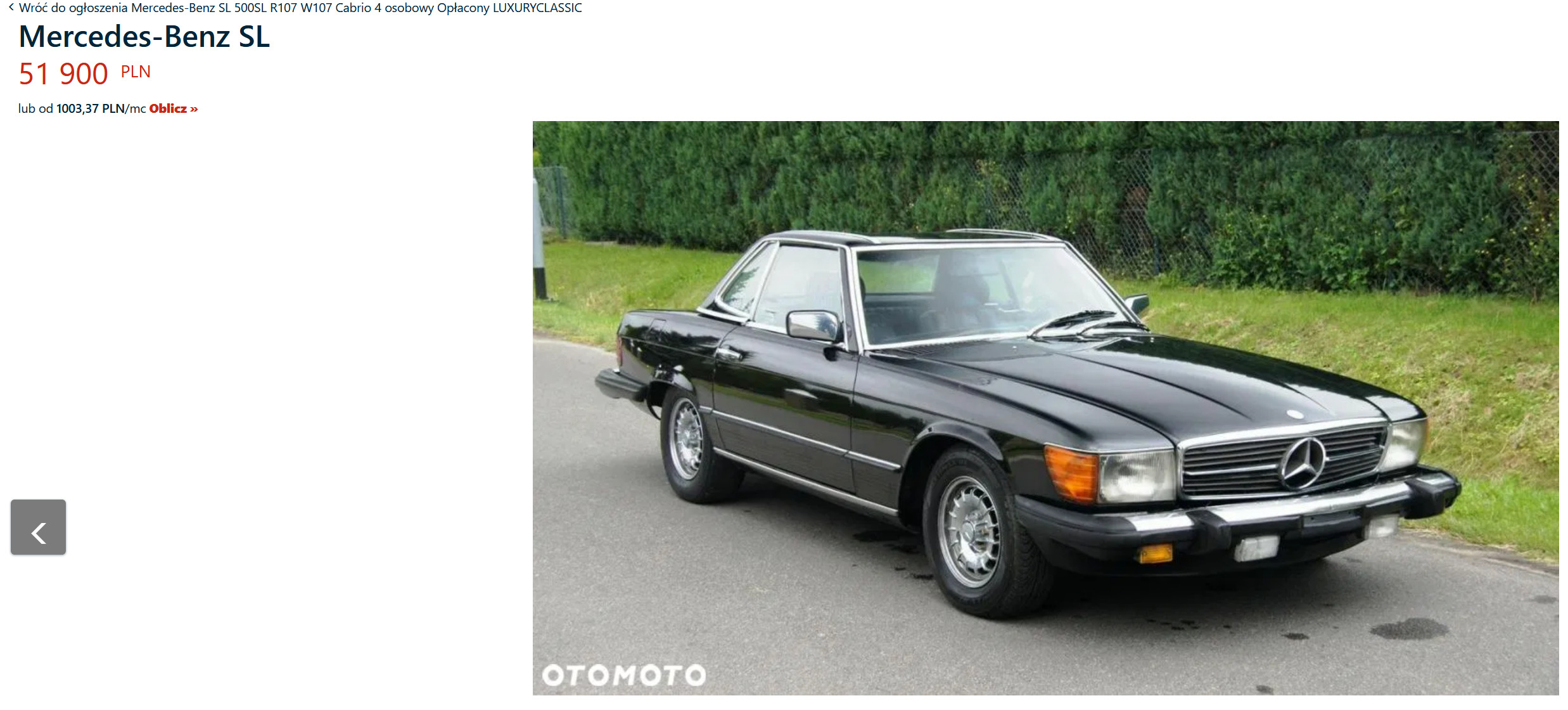Mercedes R107 