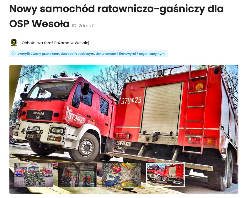 zrzutka na samochód