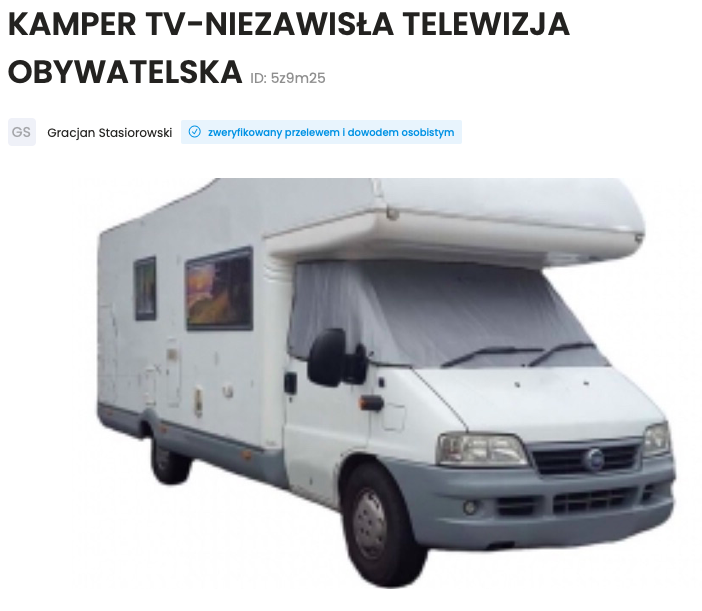 zrzutka na samochód