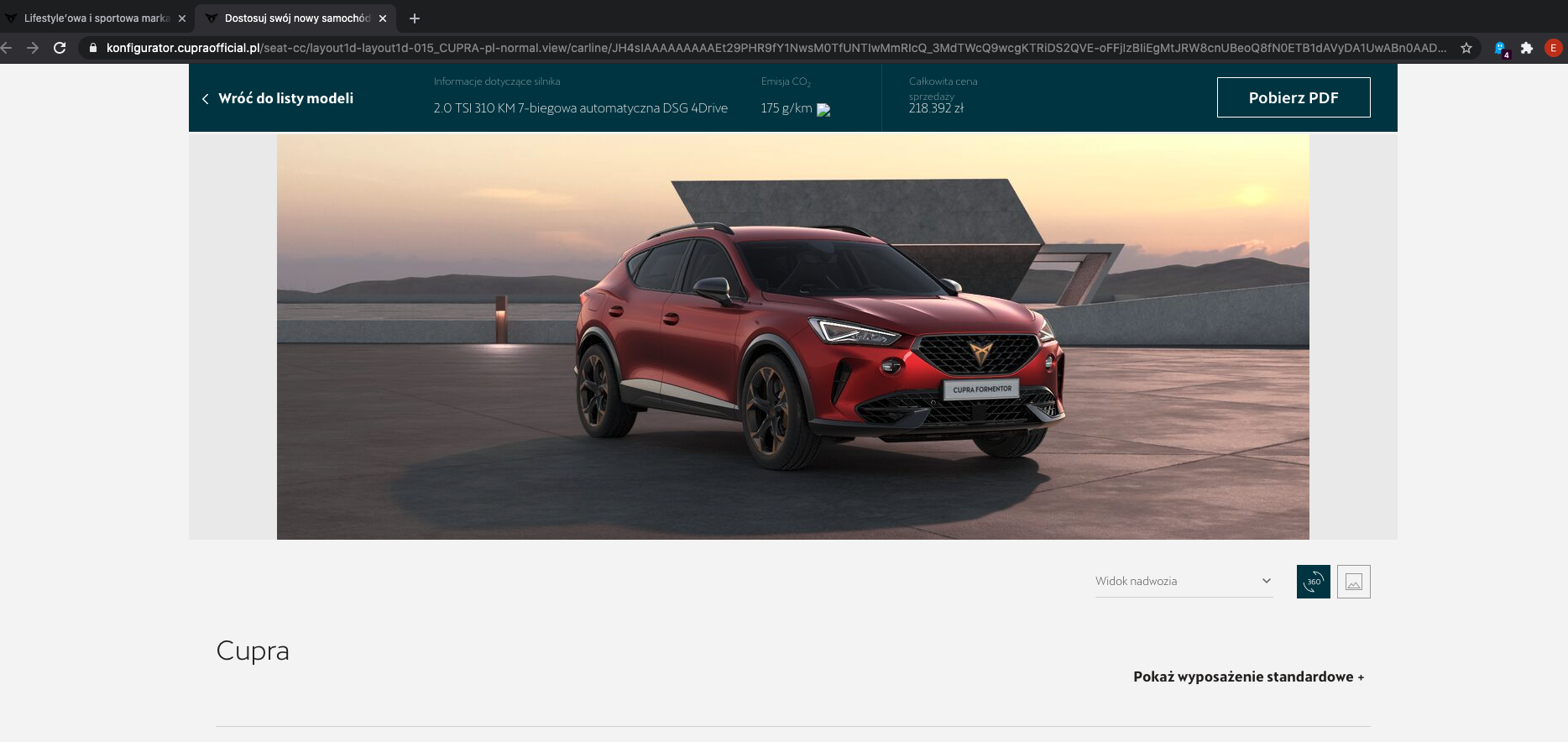 cupra wirtualny salon 