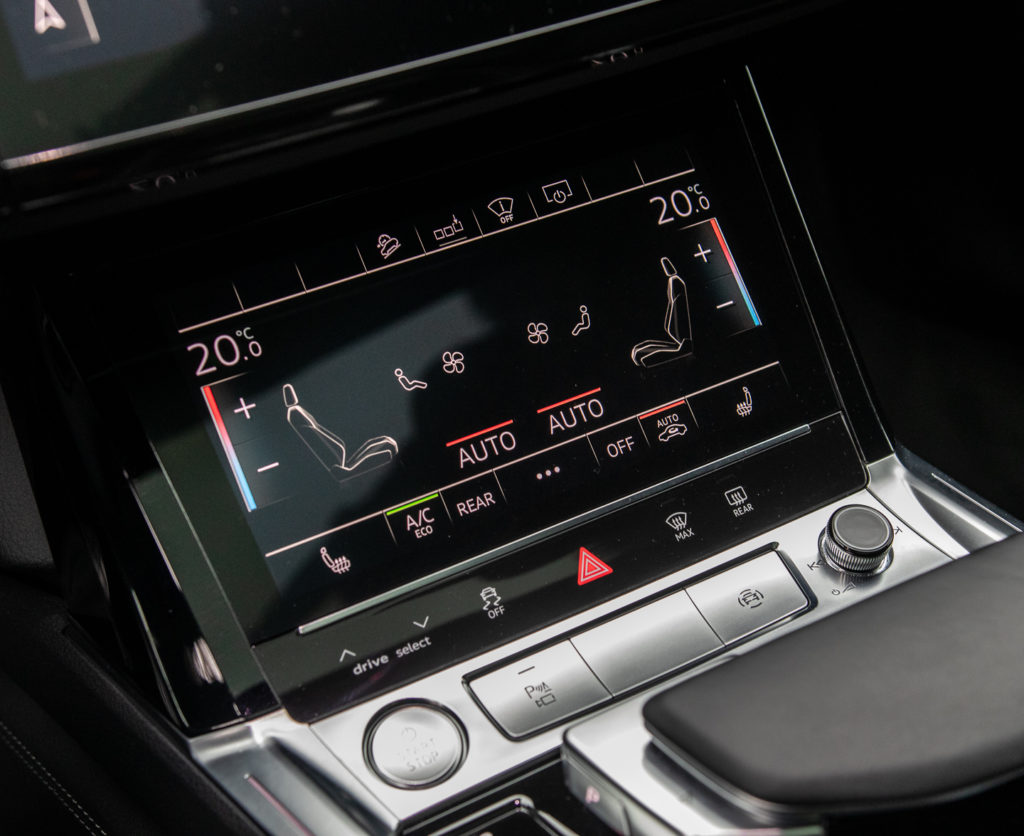 audi e-tron sportback sterowanie klimatyzacją 