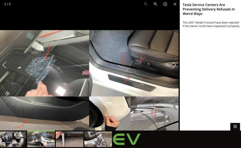 tesla jakość wykonania model 2021 