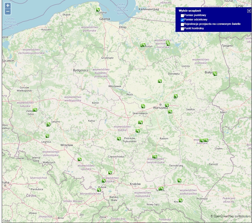 odcinkowy pomiar prędkości A1 