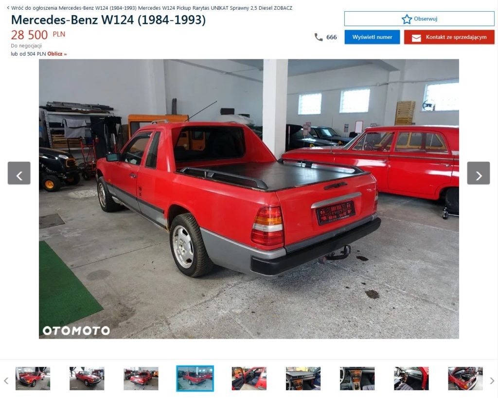 Mercedes W124 pickup 