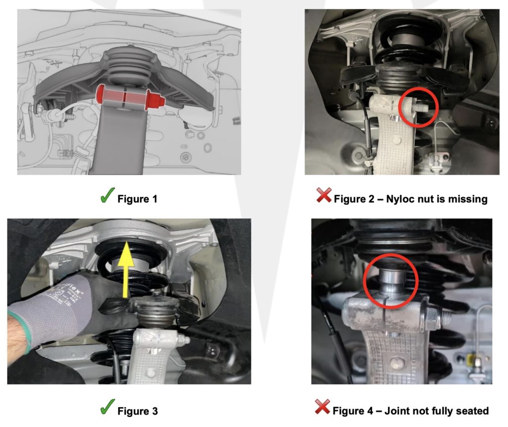 tesla model y sworzeń wahacza 