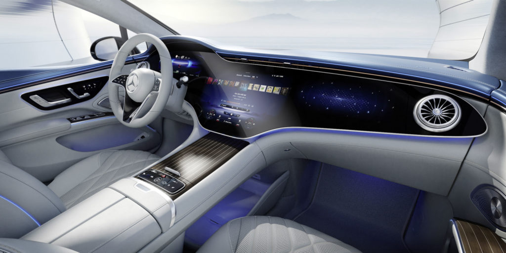 Mercedes EQS wnętrze 