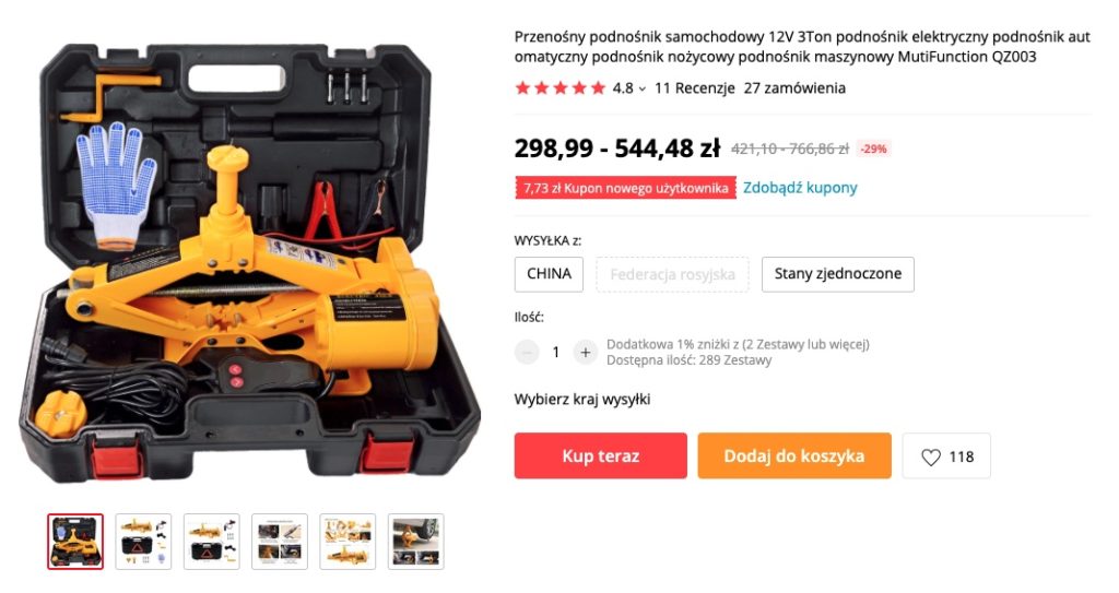 podnośnik z aliexpress 