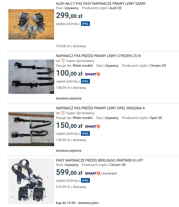 używane części samochodowe