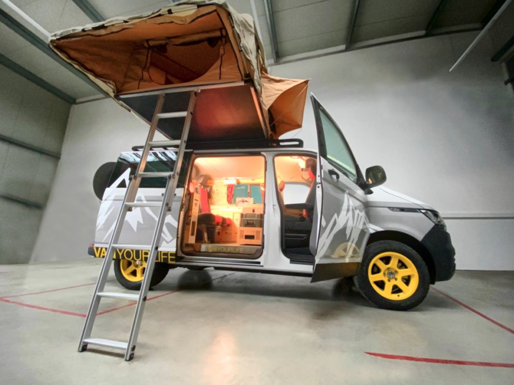 volkswagen transporter kamper konwersja na namiot 