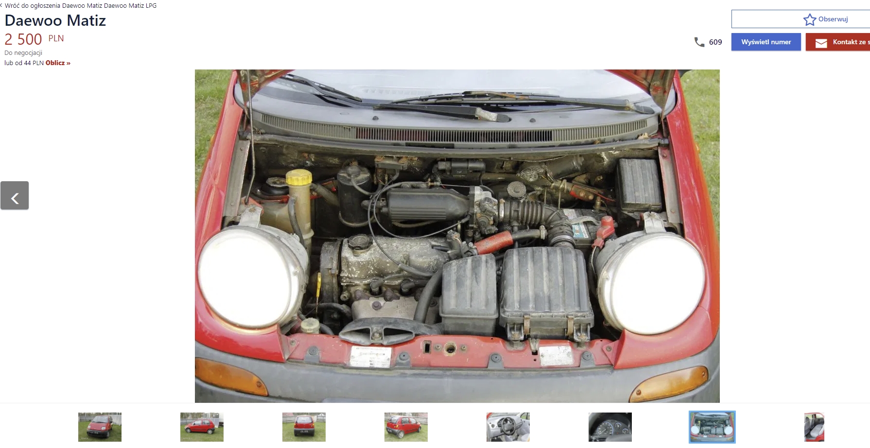 daewoo matiz z przebiegiem 600 tysięcy kilometrów 