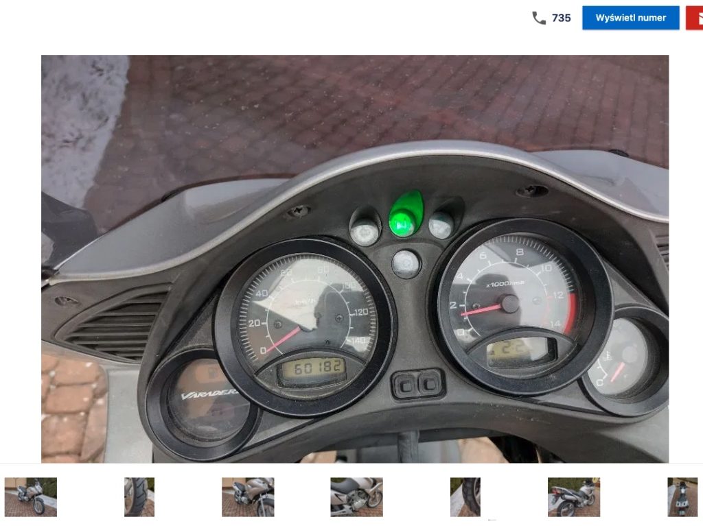 honda varadero 125 wysoki przebieg