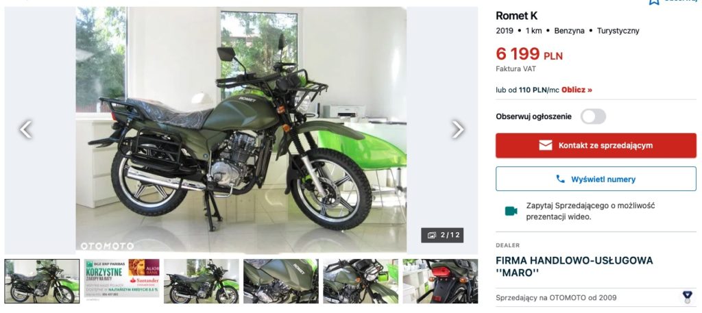 romet 125 adv