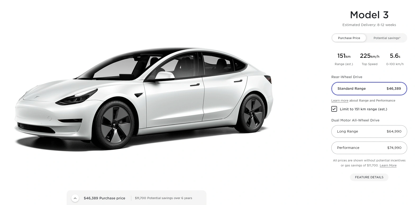 tesla model 3 kanada