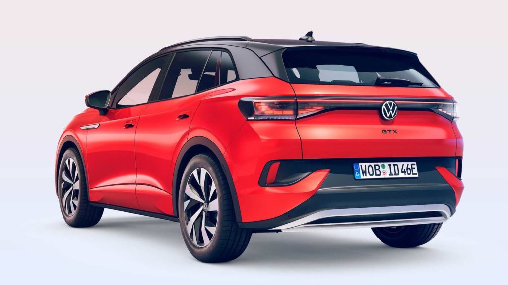 VW ID.4 GTX parkowanie na chodniku