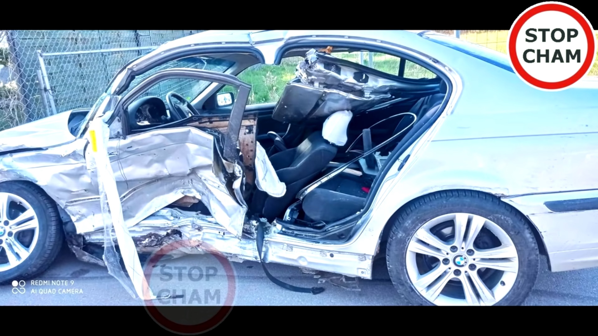 wypadek na skrzyżowaniu bmw