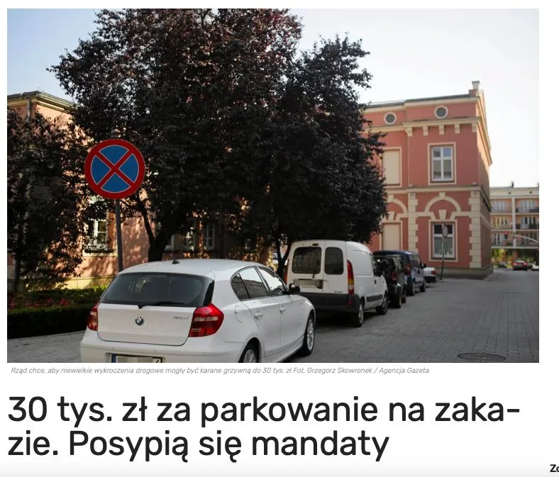 parkowanie na zakazie