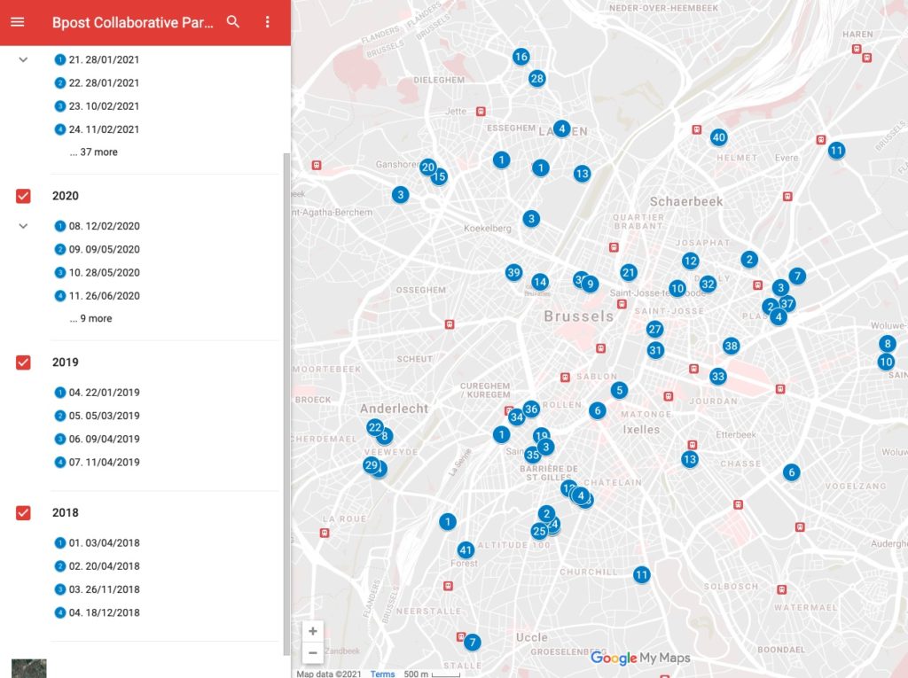nielegalne parkowanie Bruksela mapa 