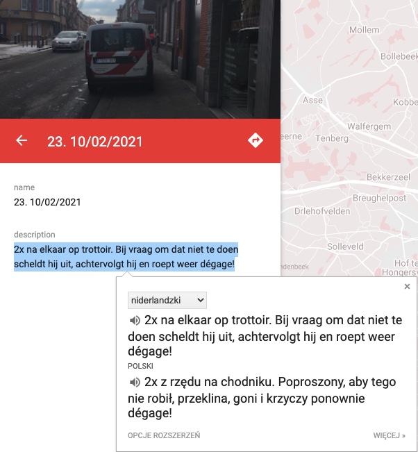 nielegalne parkowanie Bruksela poczta 
