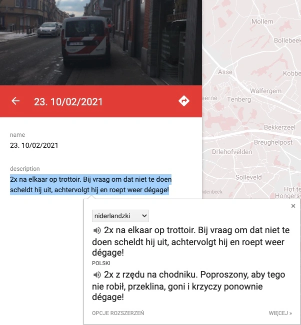 nielegalne parkowanie Bruksela poczta