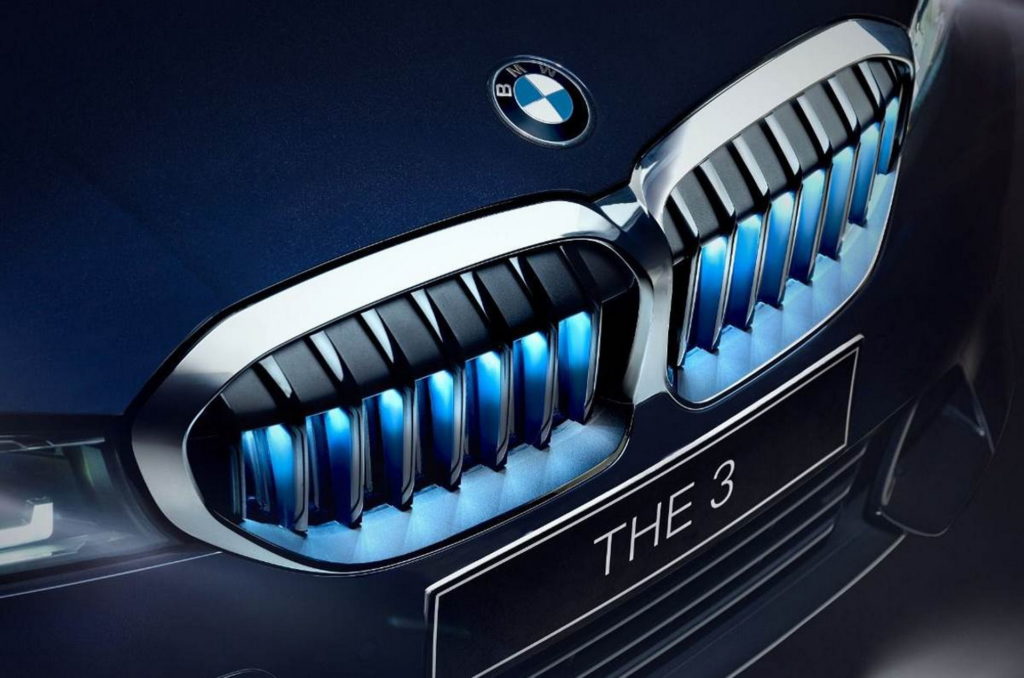 bmw podświetlany grill 