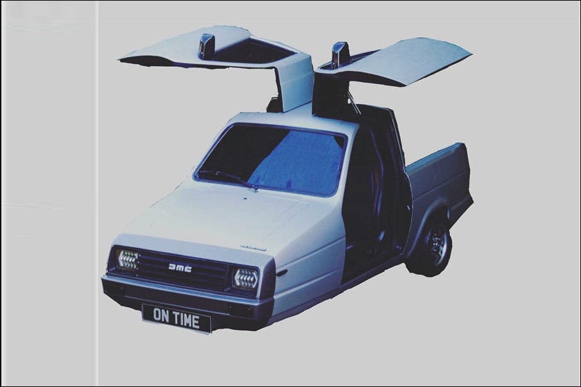 delorean dmc replika szkic 