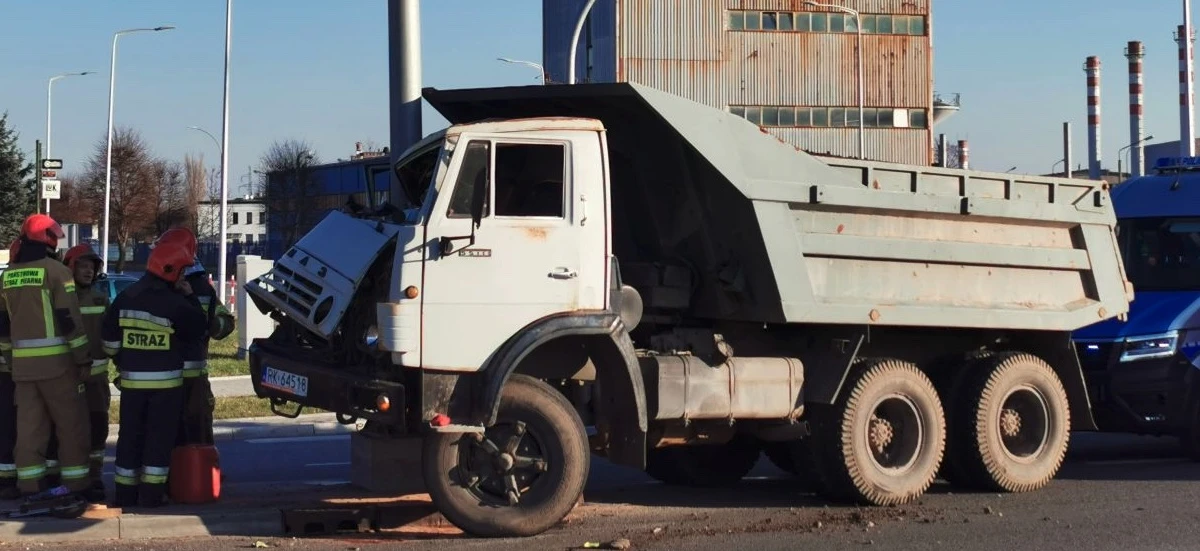 kamaz wypadek krosno