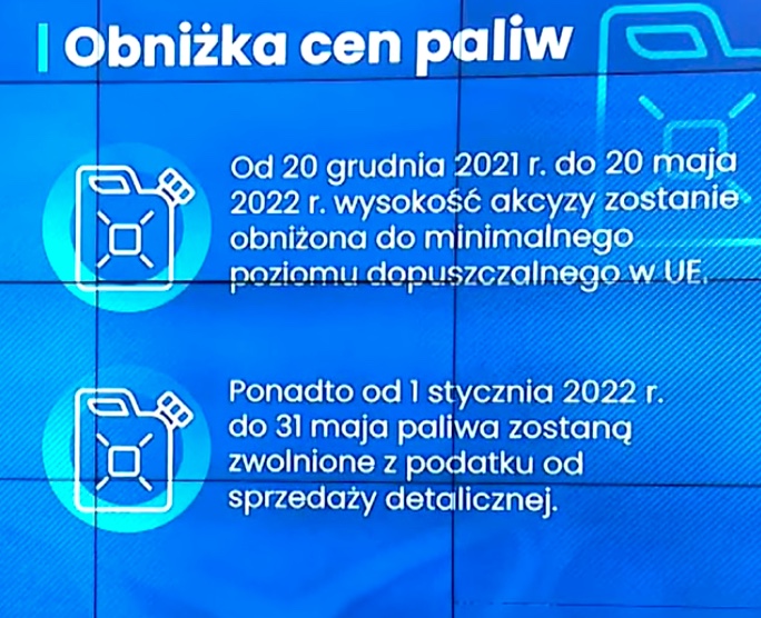 obniżka akcyzy na paliwo 
