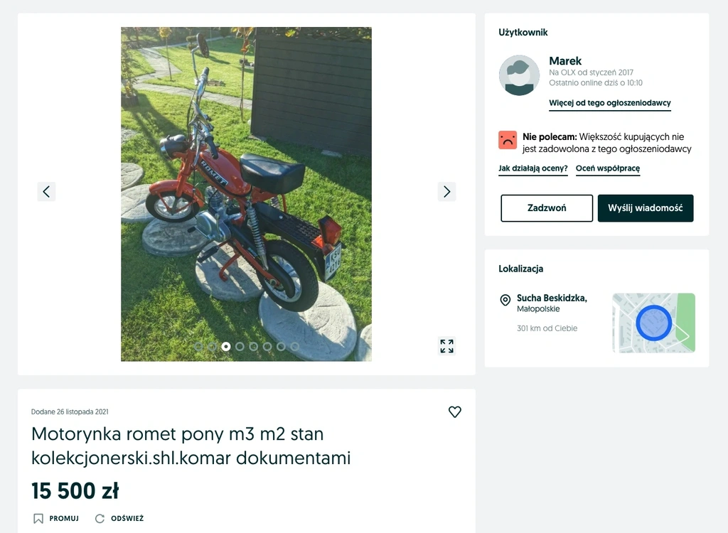 motorynka romet pony cena 