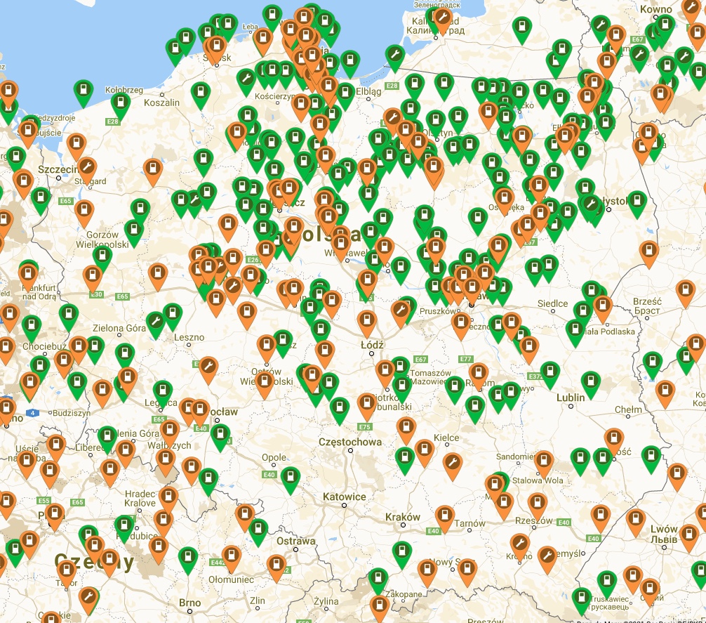 stacje ładowania plug share polska 