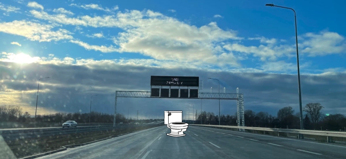 brak toalet wzdłuż s2