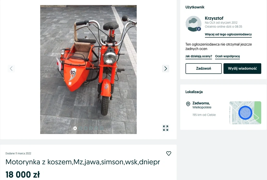 motorynka z koszem
