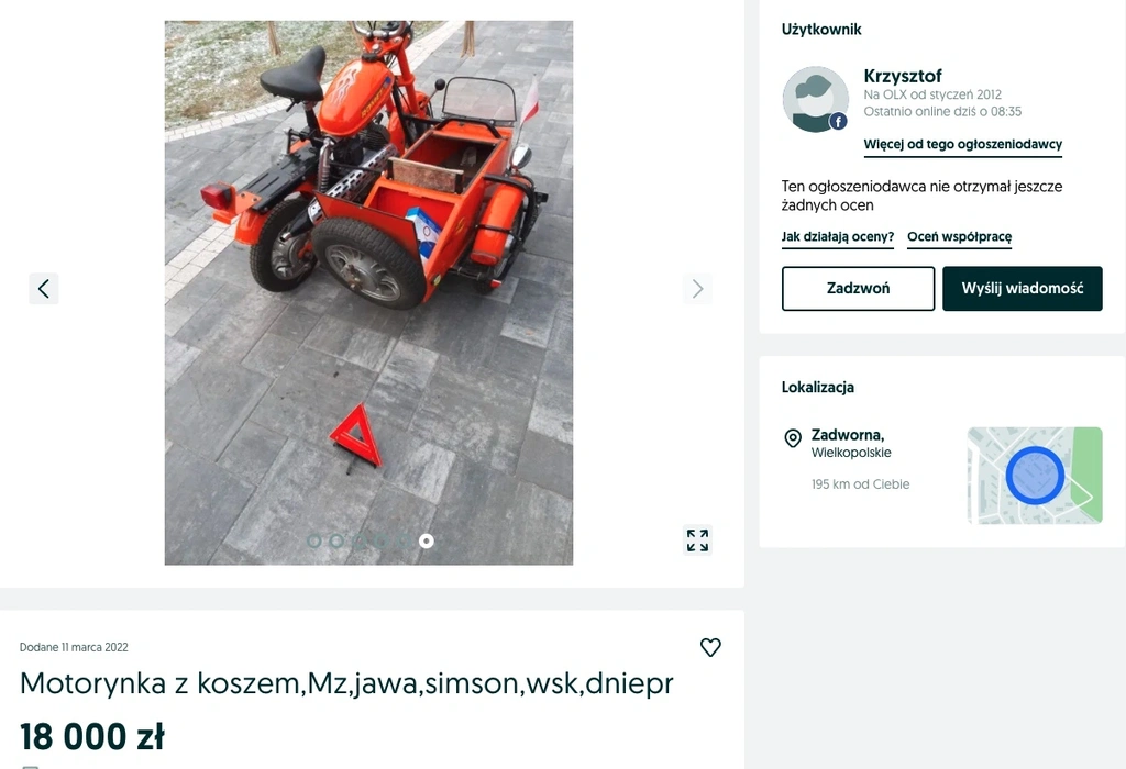 motorynka z koszem