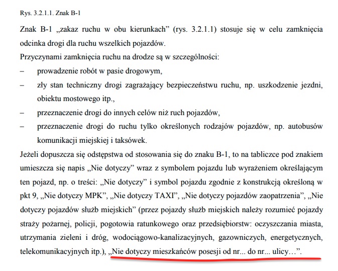 zakaz wjazdu możliwe wyjątki 