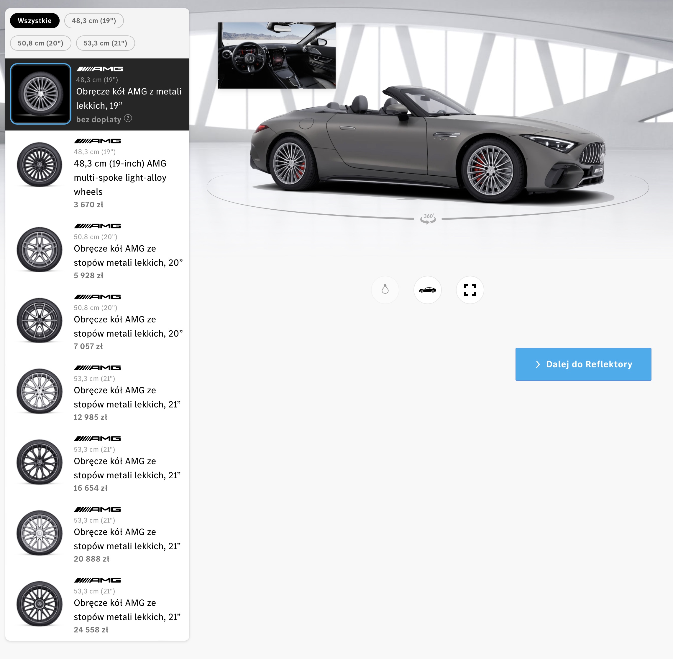 mercedes sl cena 
