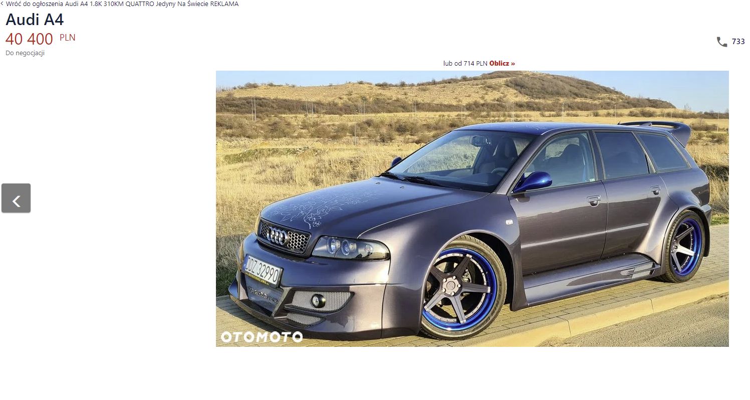 audi a4 b5 po tuningu 
