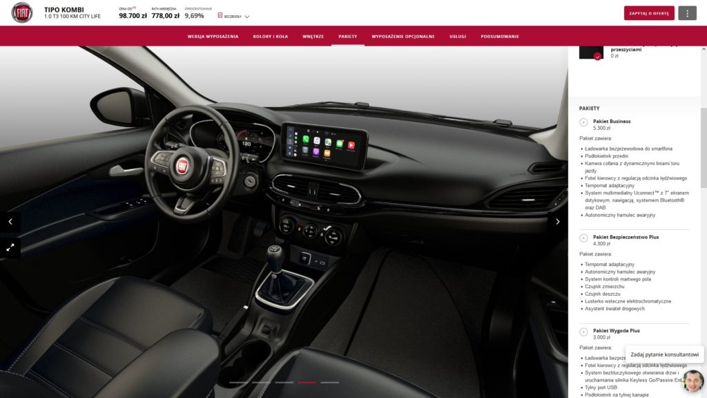 Fiat Tipo ekran 