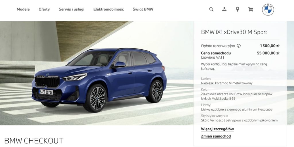 bmw elektryczne cena