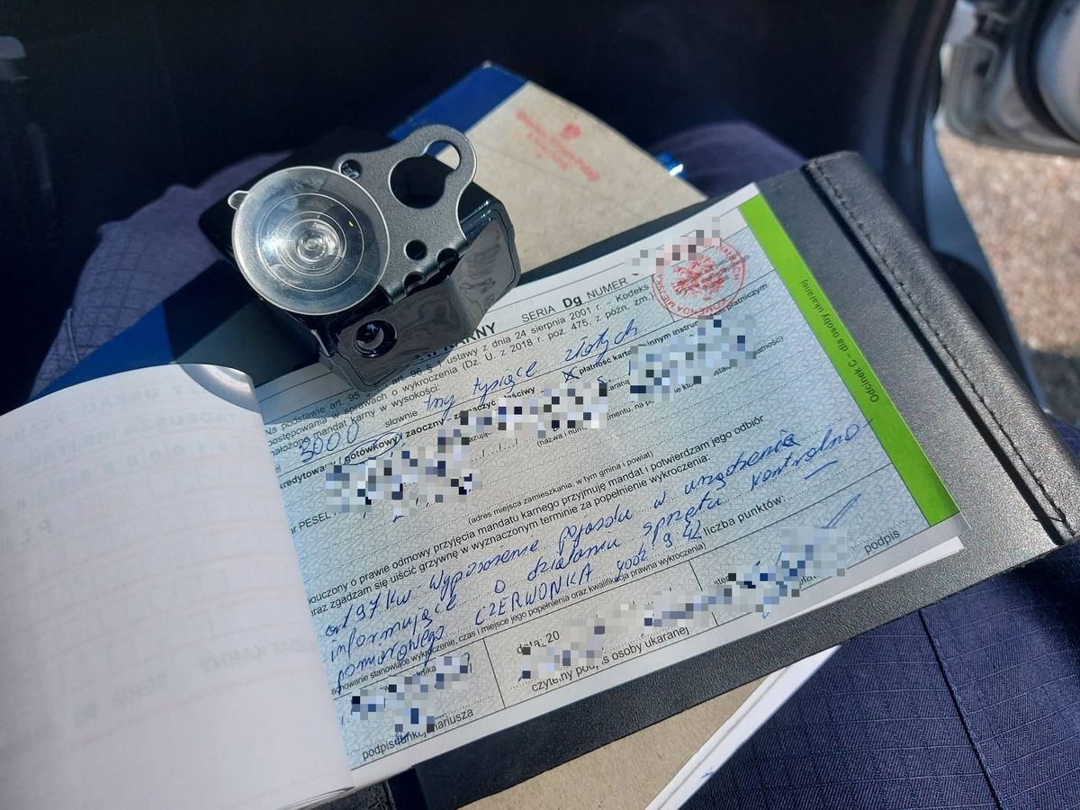 mandat za używanie antyradaru
