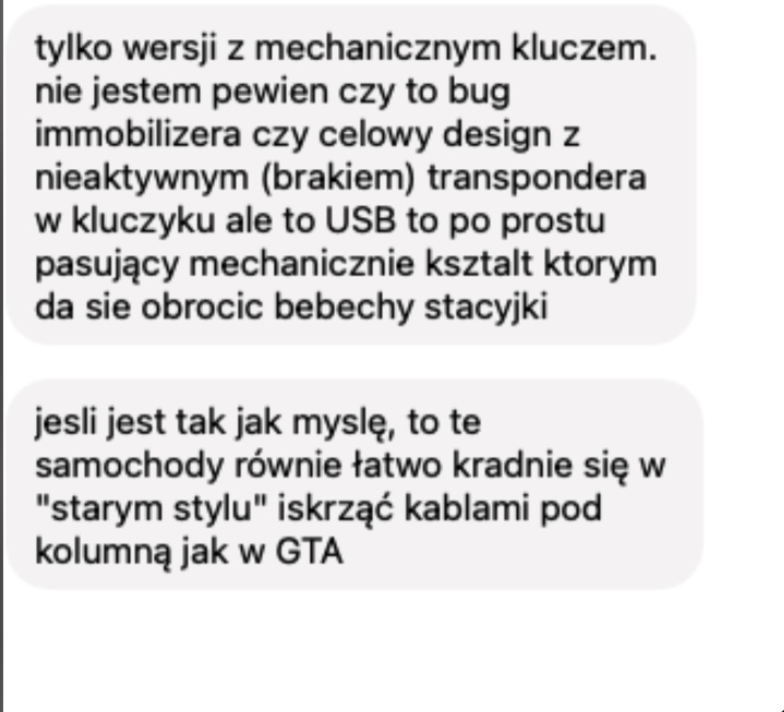 kradzież kia na kabel usb 