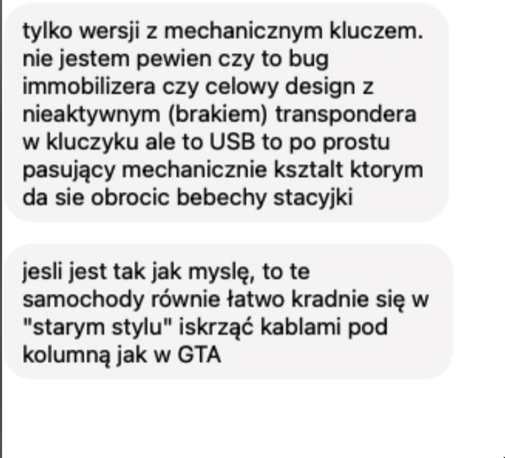 kradzież kia na kabel usb